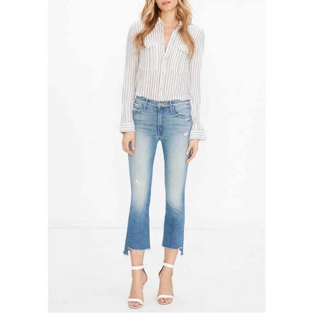 “Mother” “Insider crop step fray jeans” “26”